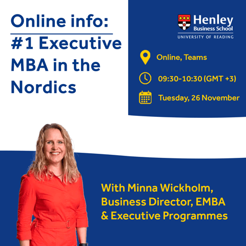 Online info: #1 Executive MBA in the Nordics