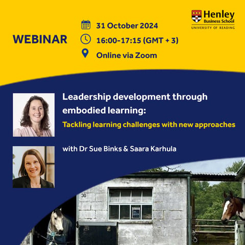 Webinar | Leadership development through embodied learning: Tackling learning challenges with new approaches