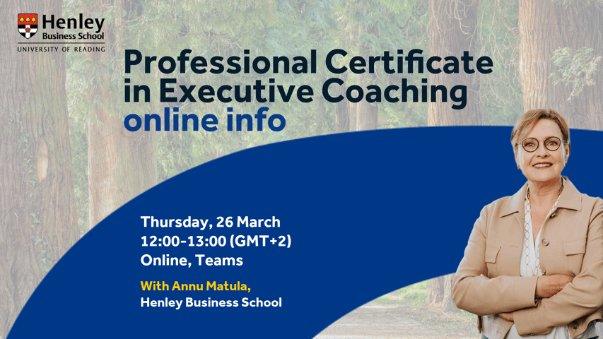 Professional Certificate in Executive Coaching online info on 26 March 2025