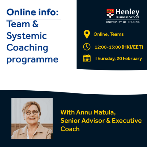 Professional Certificate in Team and Systemic Coaching online info