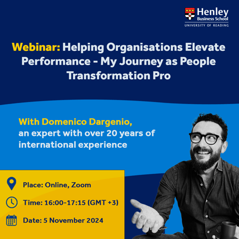 Webinar: Helping Organisations Elevate Performance - My Journey as People Transformation Pro